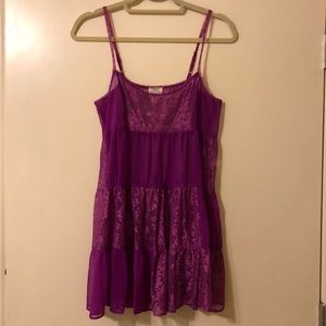 Intimately Free People Magenta Lace Slip Dress